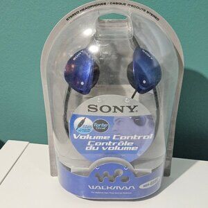 Sony Walkman MDR-G58V Behind Neck Neckband Headphones Blue Volume Control